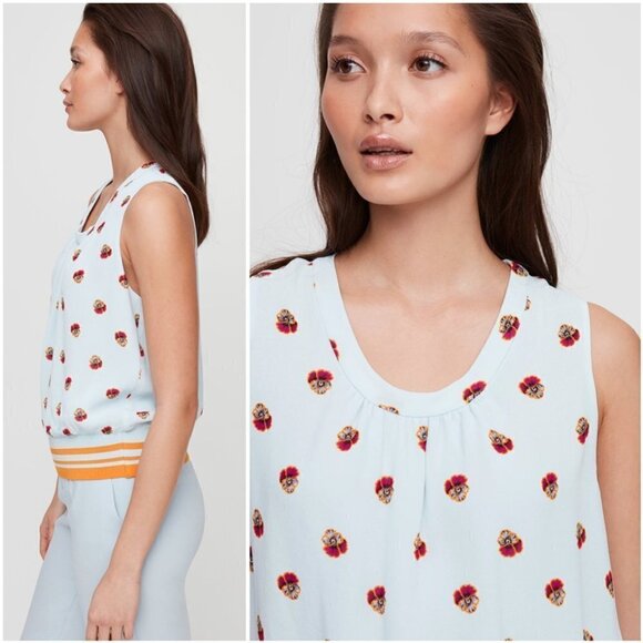 Babaton printed banded sleeveless blouse - Picture 2 of 8